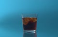 Glass of Cola with Ice and lemon Royalty Free Stock Photo