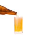 Glass of Cold Beer on White background Royalty Free Stock Photo