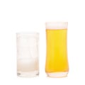 Glass of Cold Beer on White background Royalty Free Stock Photo