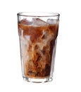 Glass with cold brew coffee and milk Royalty Free Stock Photo