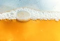 Glass with cold drink beer with condensation ice cool beverage background Royalty Free Stock Photo