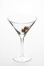 Glass cold martini cocktail isolated