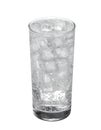 Glass of cold mineral carbonated water with ice cubes Isolated Royalty Free Stock Photo