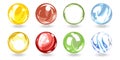 Glass colored balls. Set of glass balls. Vector illustration Royalty Free Stock Photo