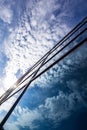 Glass commercial building with reflections of sky Royalty Free Stock Photo