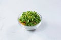 glass condiment cup of tabbouleh, tabouli Royalty Free Stock Photo