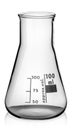 Glass conical flask Royalty Free Stock Photo