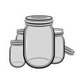 Glass Container Jar with Lid Vector Illustration Royalty Free Stock Photo