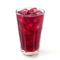 A glass of cool berry lemonade, isolated on a white background, Royalty Free Stock Photo