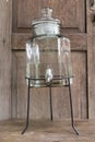 Glass cooler with water vintage