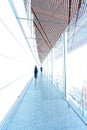 Glass corridor interior Royalty Free Stock Photo