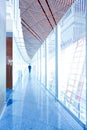 Glass corridor interior Royalty Free Stock Photo