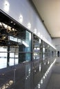 Glass corridor in office Royalty Free Stock Photo