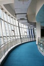 glass corridor in office centre Royalty Free Stock Photo