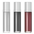 Glass Cosmetic Bottle. Clear Package Plastic Cup