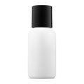 Glass cosmetic bottle mockup. White cylinder jar Royalty Free Stock Photo