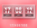 Glass Countdown timer isolated on pink background. Mechanical clock. Vector Royalty Free Stock Photo