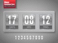 Glass Countdown timer isolated on transparent background. Clock counter. Vector Royalty Free Stock Photo