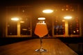 Glass of craft beer on a table in pub Royalty Free Stock Photo