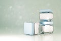 Glass cream jars Royalty Free Stock Photo
