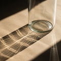 Glass creates elongated reflections emphasizing its transparency Royalty Free Stock Photo
