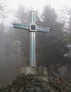 Glass cross near Furth im Wald in Bayerischer Wald Royalty Free Stock Photo