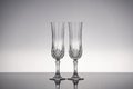 Glass crystal stemware champagne flute Royalty Free Stock Photo