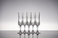 Glass crystal stemware champagne flute Royalty Free Stock Photo