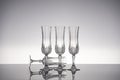 Glass crystal stemware champagne flute Royalty Free Stock Photo