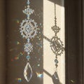 Glass Crystal Sun Catcher Illuminated by Sunlight Royalty Free Stock Photo