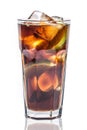 A glass of Cuba libre coctail Royalty Free Stock Photo