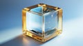 Glass Cube Reflecting Sky And Clouds Royalty Free Stock Photo