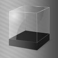 Glass Cube. Vector illustration.