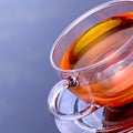 Glass Cup of Black Tea. 3d Rendering Royalty Free Stock Photo