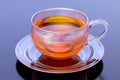 Glass Cup of Black Tea. 3d Rendering Royalty Free Stock Photo