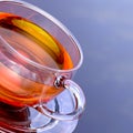 Glass Cup of Black Tea. 3d Rendering Royalty Free Stock Photo
