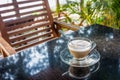 A glass cup of coffee Royalty Free Stock Photo