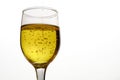 glass cup with extra virgin olive oil with bubbles Royalty Free Stock Photo