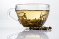 Glass cup of fresh white tea Royalty Free Stock Photo
