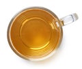 Glass cup of ginger lemon tea Royalty Free Stock Photo