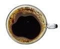 A glass cup of instant coffee Royalty Free Stock Photo