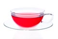 Glass cup of red tea Royalty Free Stock Photo