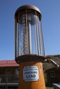 Glass cylinder of antique gas pump, Jackson Hole, Wyoming.