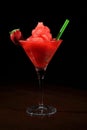 Glass of daquiri strawberry Royalty Free Stock Photo