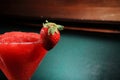 Glass of daquiri strawberry cocktail Royalty Free Stock Photo