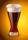 Glass with dark beer created with gradient meshes