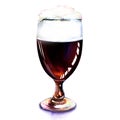 Glass of dark beer isolated on white background Royalty Free Stock Photo