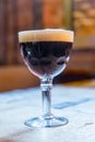 A glass of dark Belgian beer Royalty Free Stock Photo