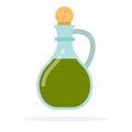 Glass decanter for olive oil Royalty Free Stock Photo