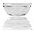 Glass deep transparent bowl.